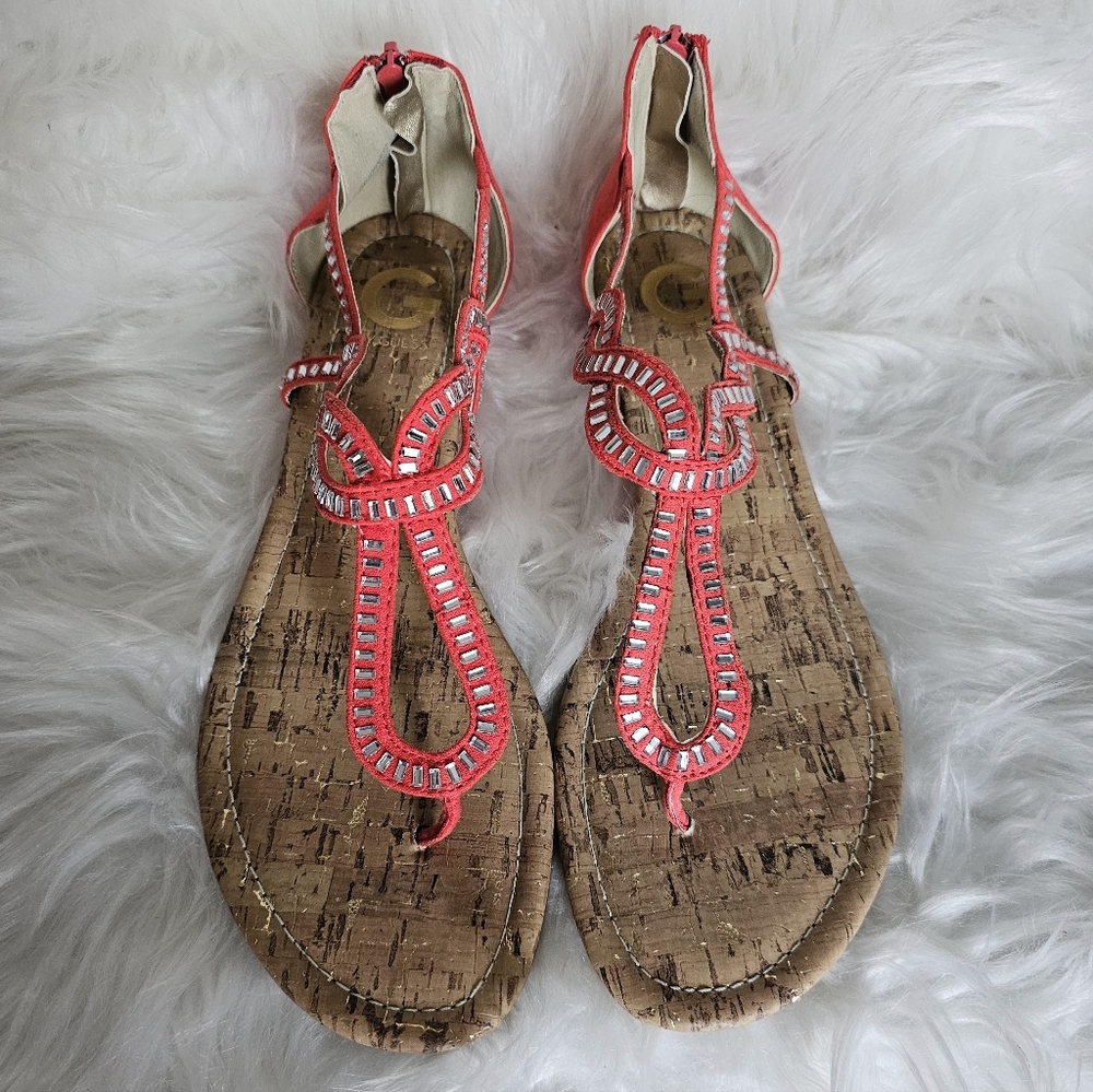 G by Guess Orange Bling flat Johnny2 shoes size 10
